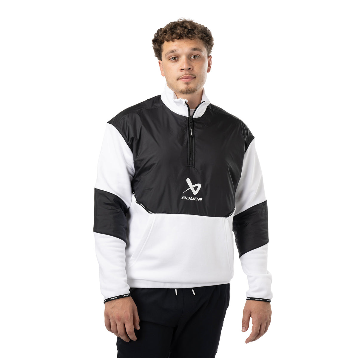BAUER 1/2 Zip Pullover Team - weiß - Sr.