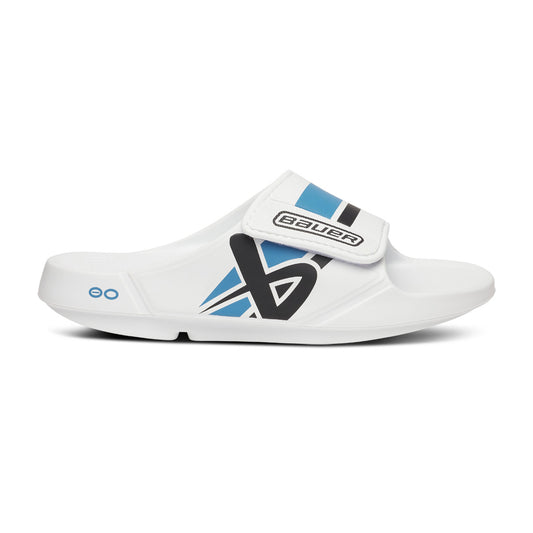BAUER OOFOS&reg; Sport Flex Slide - weiß/blau - Sr.