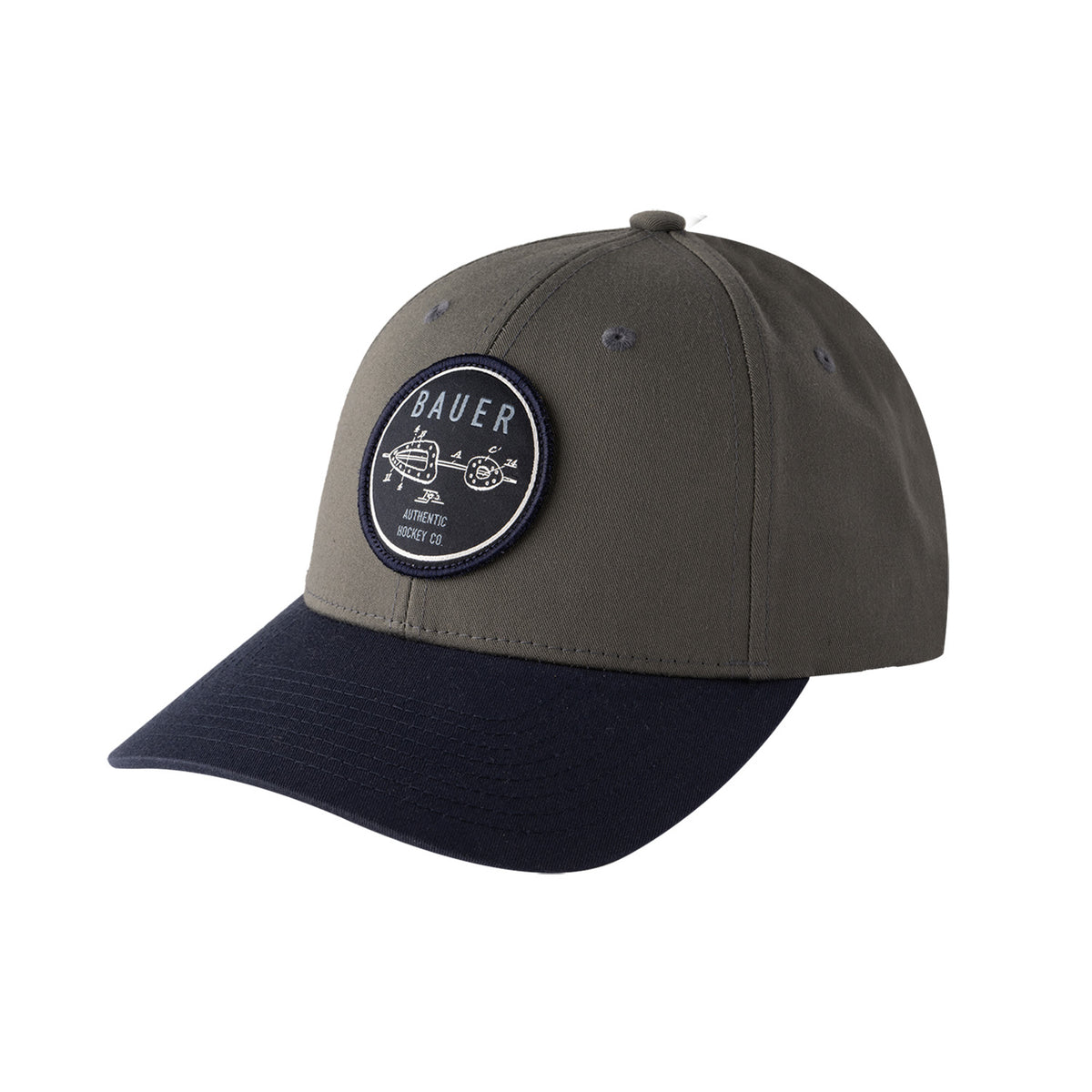 BAUER Curved Brim 2 Tone Patch Snapback Cap - Sr.